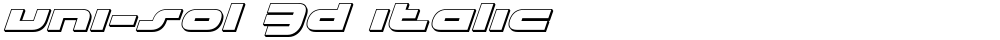 uni-sol 3d italic