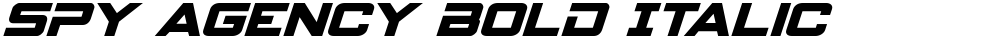 Spy Agency Bold Italic