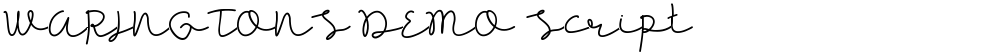 WARINGTONS DEMO Script