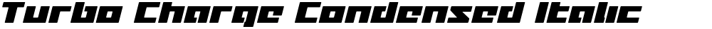 Turbo Charge Condensed Italic