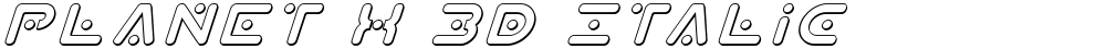Planet X 3D Italic