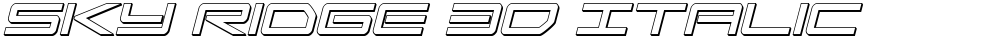 Sky Ridge 3D Italic