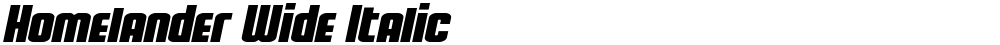 Homelander Wide Italic