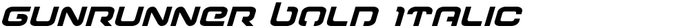 Gunrunner Bold Italic