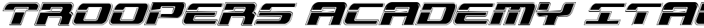 Troopers Academy Italic
