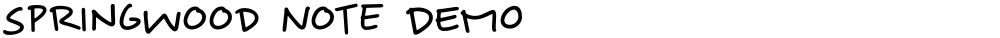 Springwood Note DEMO