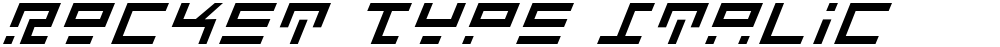 Rocket Type Italic
