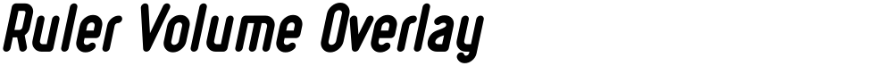 Ruler Volume Overlay