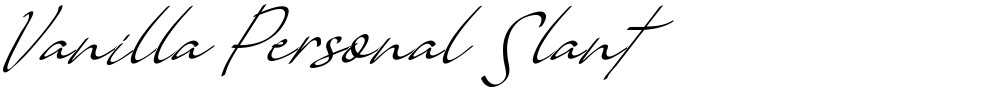 Vanilla Personal Slant