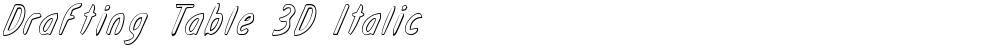 Drafting Table 3D Italic