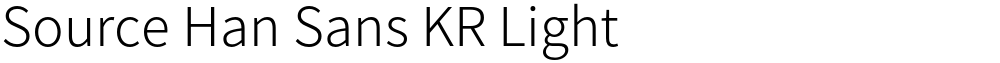 Source Han Sans KR Light