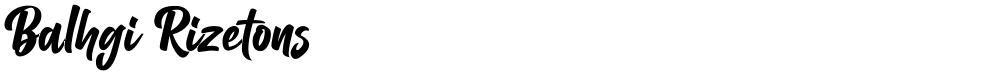 Balhgi Rizetons