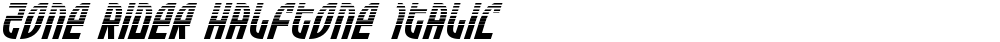 Zone Rider Halftone Italic