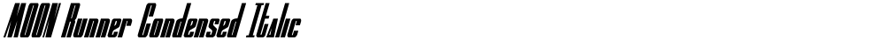 MOON Runner Condensed Italic