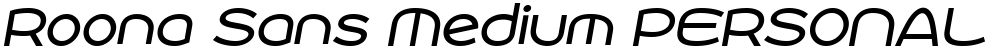 Roona Sans Medium PERSONAL