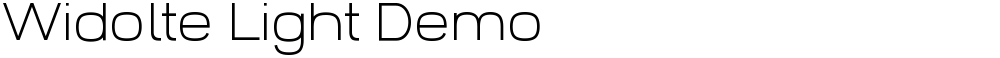 Widolte Light Demo