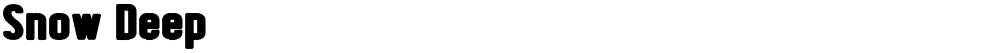 Snow Deep