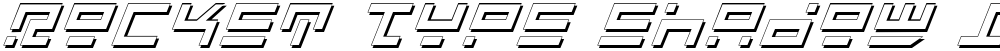 Rocket Type Shadow Italic