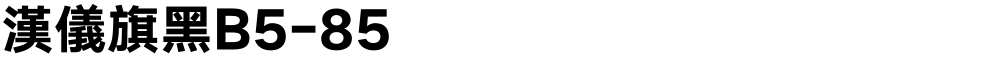 漢儀旗黑B5-85