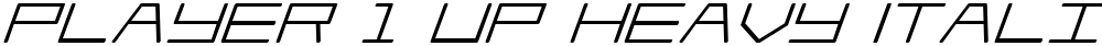 Player 1 Up Heavy Italic