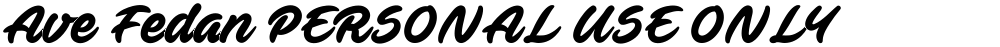 Ave Fedan PERSONAL USE ONLY