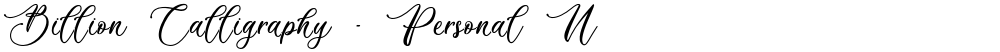 Billion Calligraphy - Personal Use