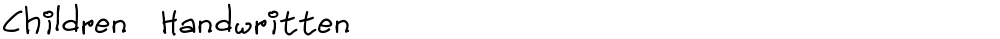 Children  Handwritten