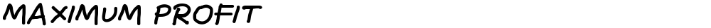 Maximum Profit