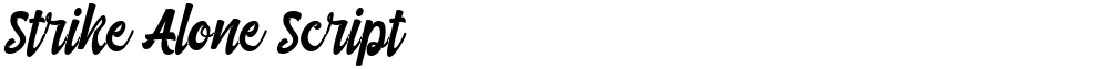 Strike Alone Script