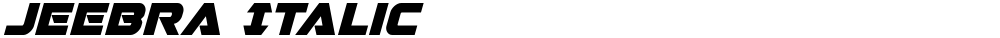 Jeebra Italic