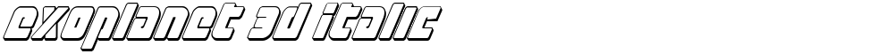 Exoplanet 3D Italic