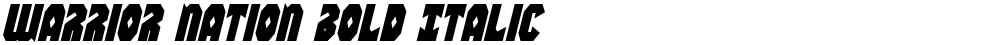 Warrior Nation Bold Italic