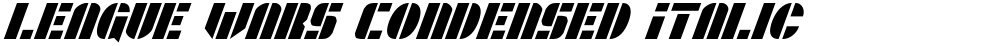 League Wars Condensed Italic