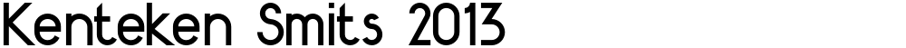 Kenteken Smits 2013