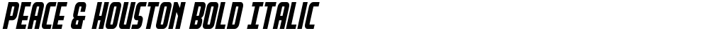 Peace & Houston Bold Italic