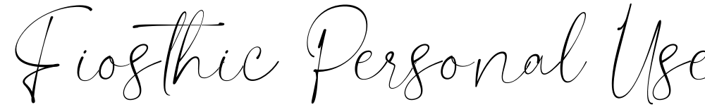 Fiosthic Personal Use