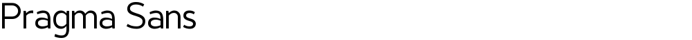 Pragma Sans