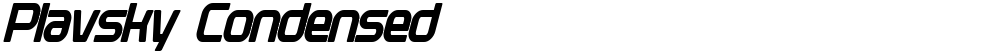 Plavsky Condensed