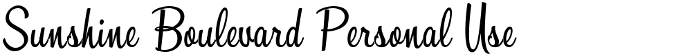 Sunshine Boulevard Personal Use