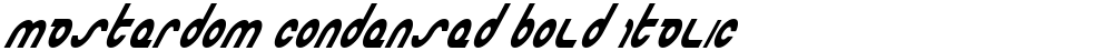 Masterdom Condensed Bold Italic