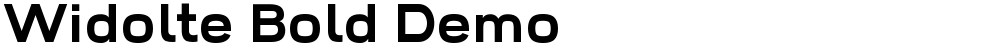 Widolte Bold Demo