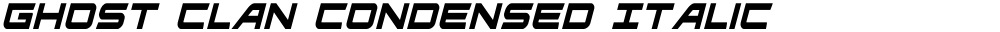 Ghost Clan Condensed Italic