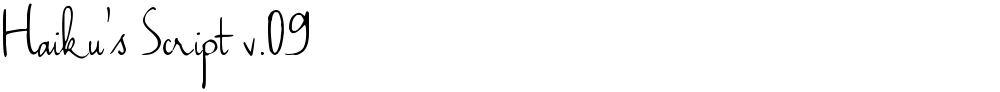 Haiku's Script v.09