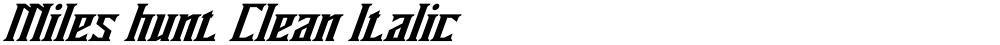 Miles hunt Clean Italic