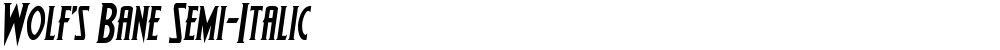 Wolf's Bane Semi-Italic