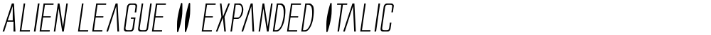 Alien League II Expanded Italic