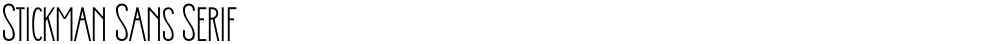Stickman Sans Serif