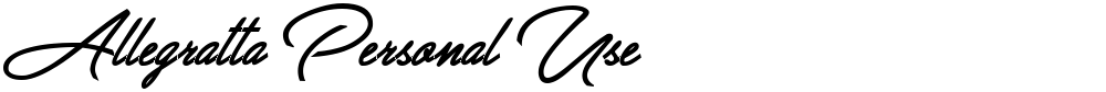 Allegratta Personal Use