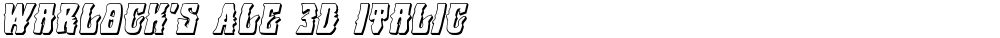 Warlock's Ale 3D Italic