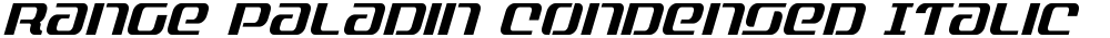 Range Paladin Condensed Italic